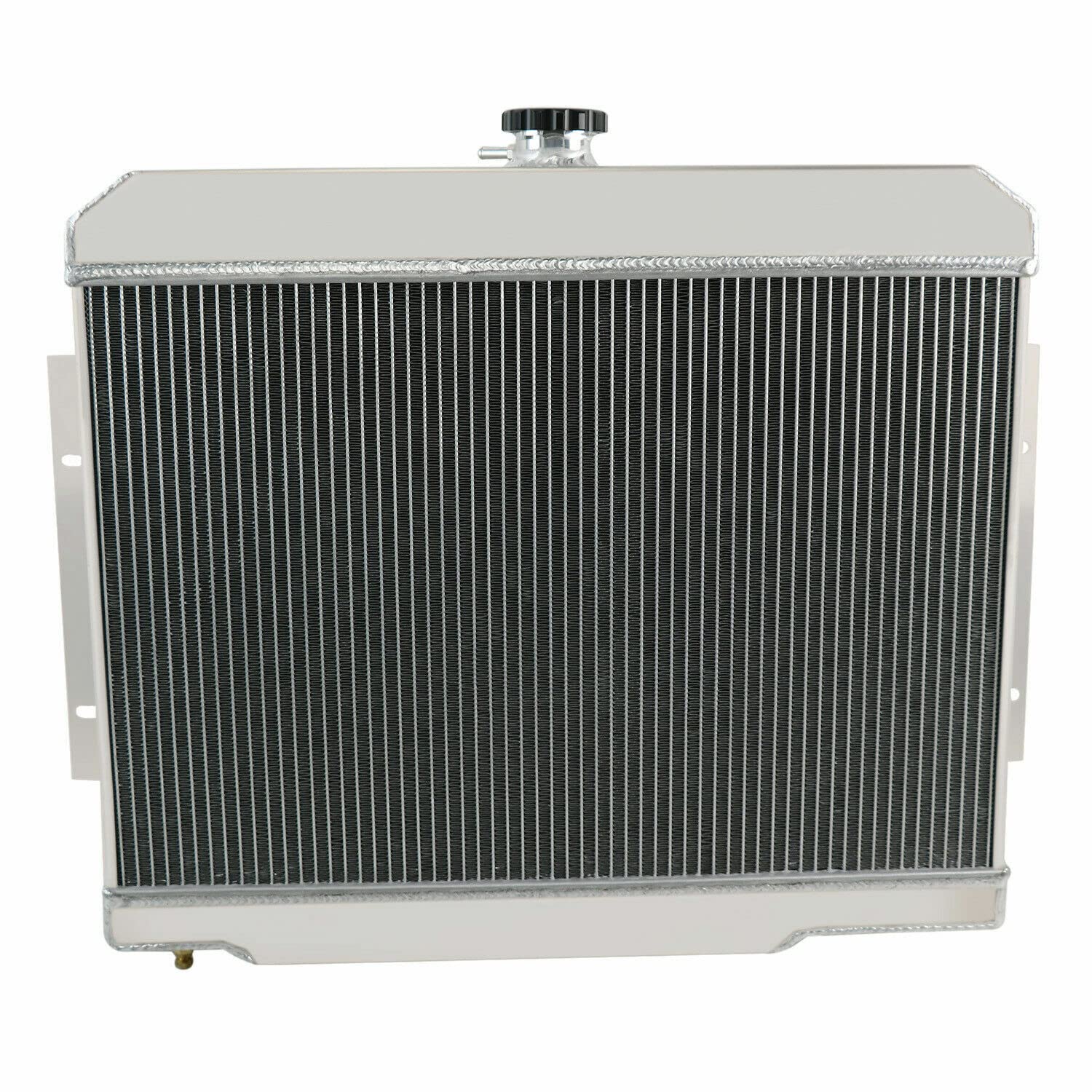 High-Performance 3 Row Aluminum Radiator for 1972-1986 Jeep CJ5 CJ6 CJ7 & Scrambler - Direct Fit Replacement for L6 & V8 Engines - Includes Shroud & Fan Relay - Perfect for Off-Roading & Classic Jeep Restoration