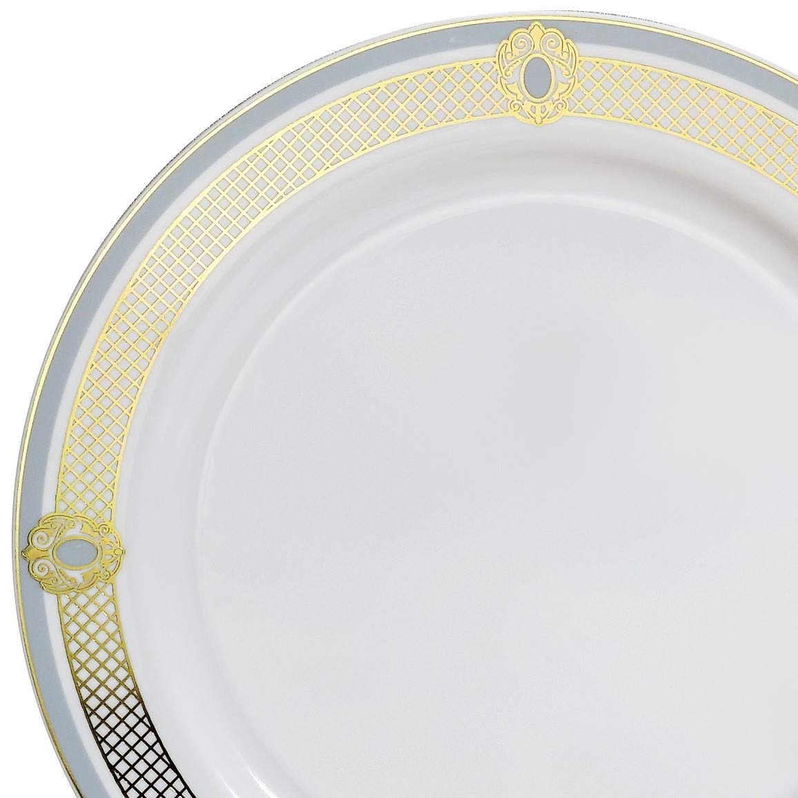 360 Pcs Wedding Disposable Plastic Plate & Silverware Set (60 Guest) - 10.25