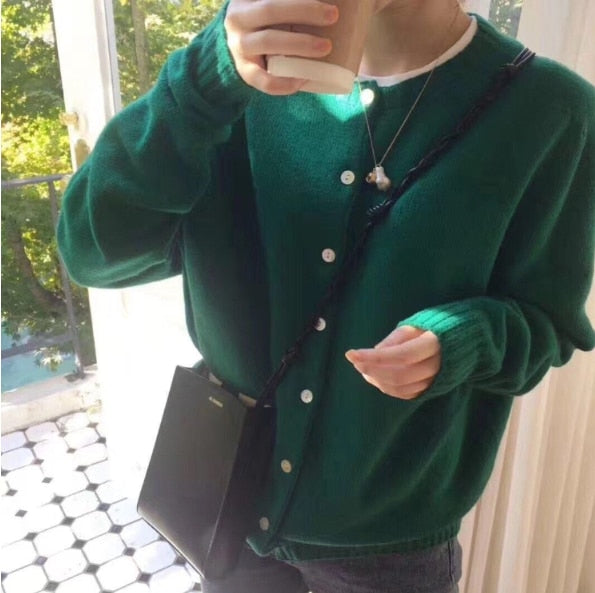 Oversize Vintage Winter Knitted Christmas Cardigan Sweater - 6 Color Options | Cozy Holiday Outfit for Women, Christmas Party, Family Gatherings & Winter Photoshoots