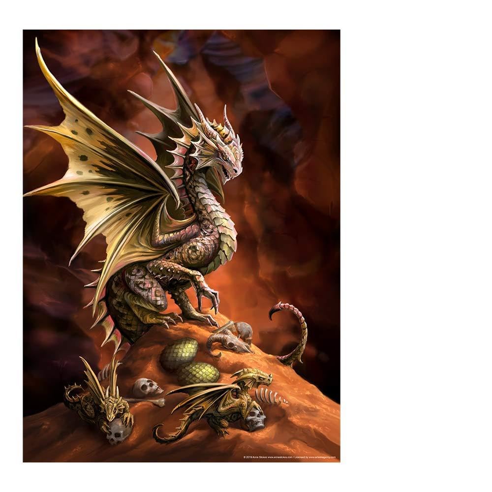 Anne Stokes Desert Dragon Wall Poster - Officially Licensed Home Decor Art for Living Room, Bedroom & Kitchen | Fantasy Themed Wall Art for Gothic & Medieval Style Interior Design