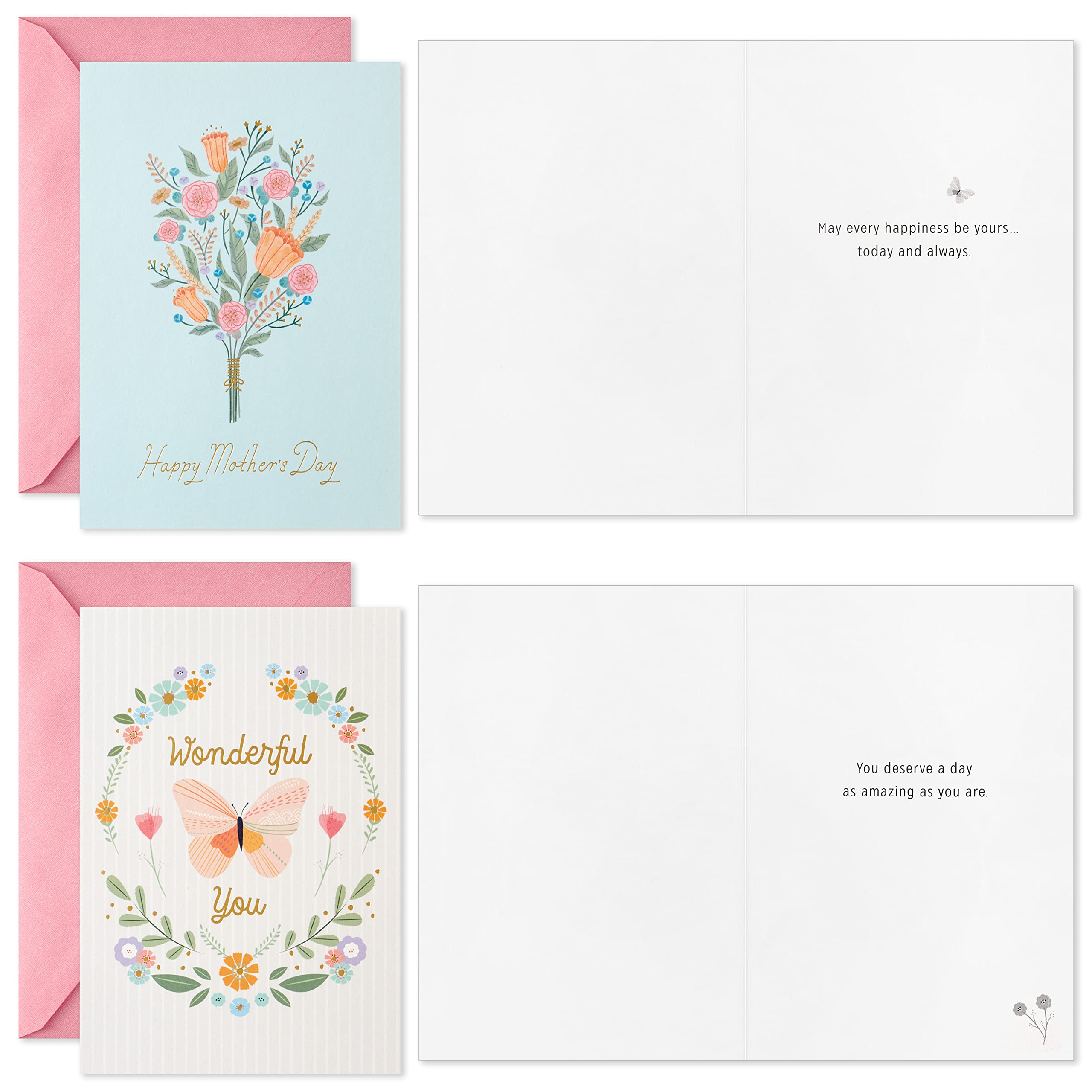 Hallmark Mother's Day Greeting Cards Assortment - 16 Floral Design Cards with Envelopes | Perfect for Mom's Birthday, Thank You Notes & Special Occasions