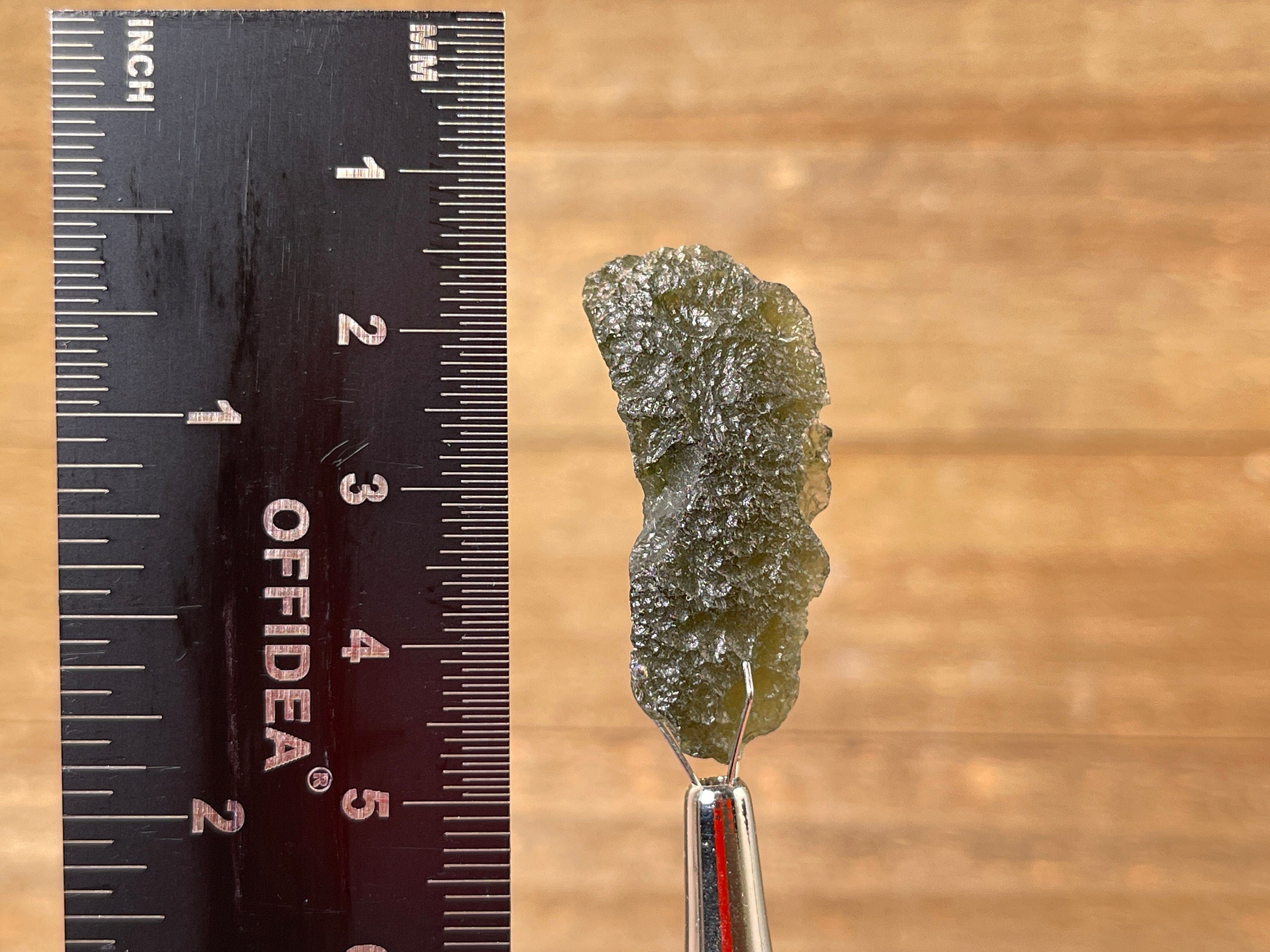 5.3g Genuine Raw Moldavite Crystal Stone - Natural Green Moldavite for Jewelry Making, Meditation & Energy Healing (41855)