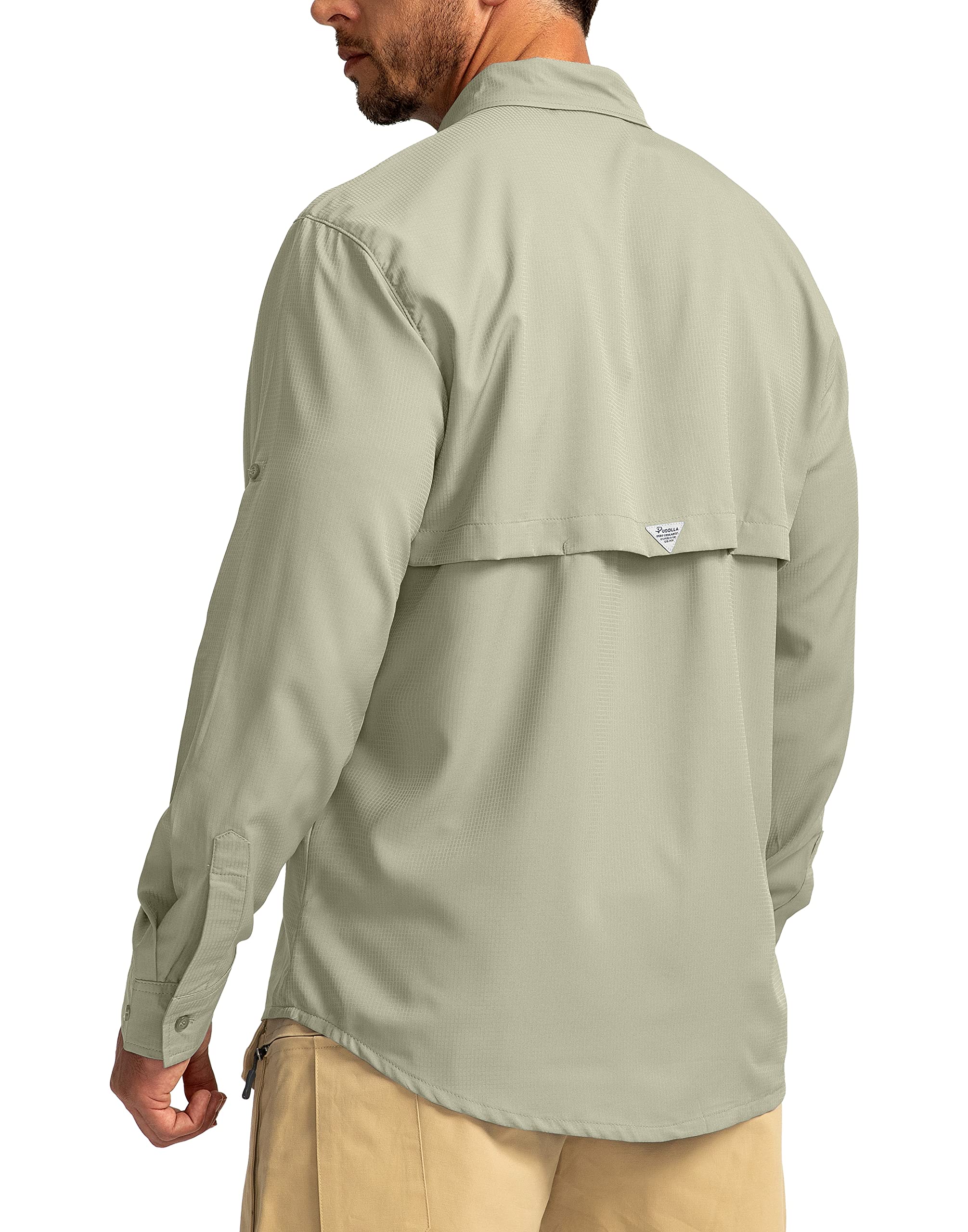 UPF50+ Men's Fishing Shirts Long Sleeve Sun Protection for Outdoor Work & Travel