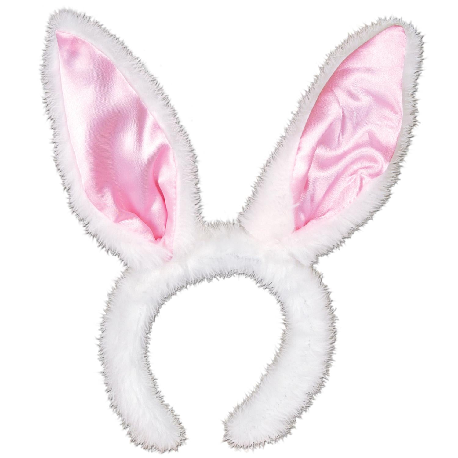 12 Pack Beistle Easter Plush Satin Bunny Ears - Soft Pastel Headbands for Easter Party, Spring Celebration & Photo Props (12 Colors) - Perfect for Kids, Adults & Easter Egg Hunt Costumes