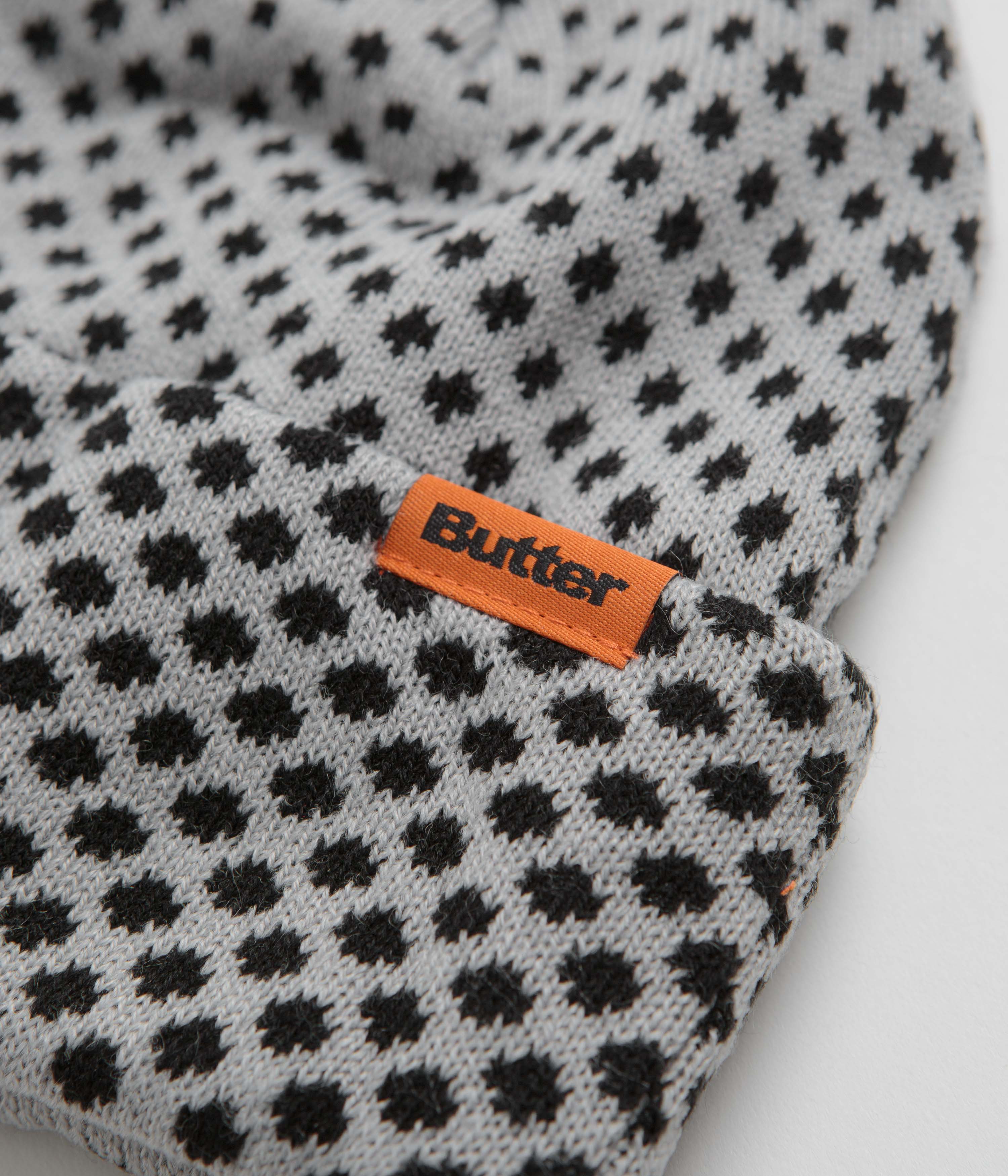 Butter Goods Halftone Cuff Beanie - Grey Winter Hat for Men & Women | Warm Knit Skull Cap for Outdoor Activities, Snowboarding & Casual Wear