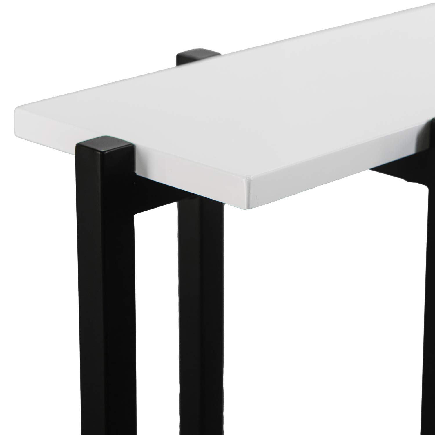 SEI Furniture Helena Contemporary Narrow Console Table - Black | Modern Entryway Sofa Table for Hallway, Living Room & Foyer Decor