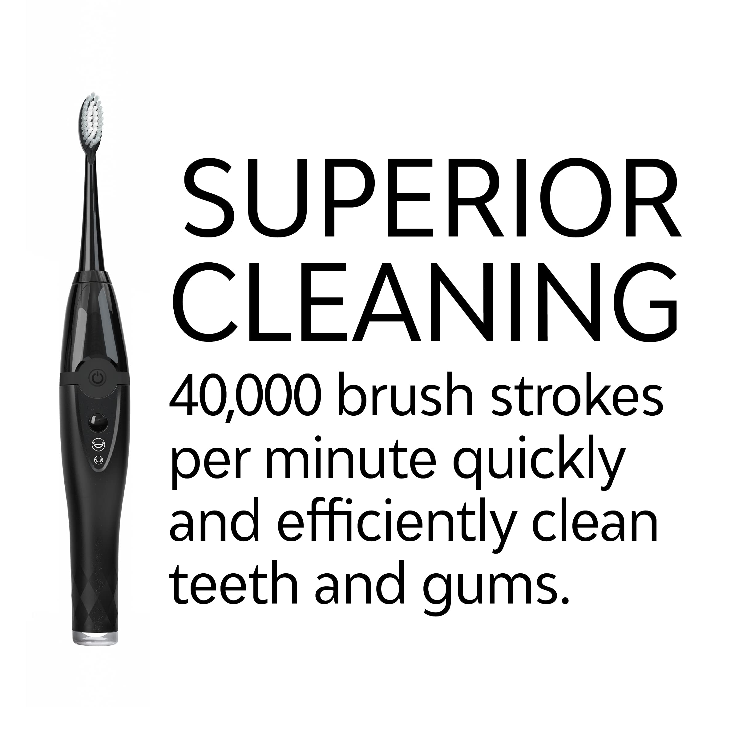 Tao Clean UV Sanitizing Sonic Electric Toothbrush with Cleaning Station - Dual Speed Settings, Black - Perfect for Travel & Home Oral Hygiene Care