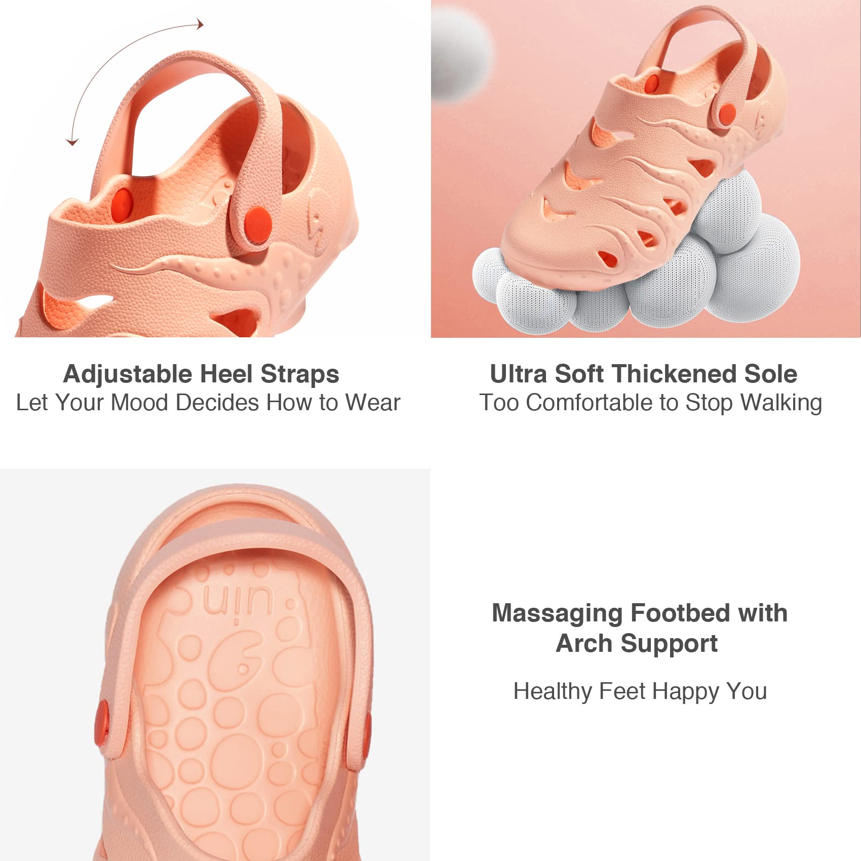 UIN Women's Comfortable Clog Garden Shoes - Slip On Beach Outdoor Slippers Sandals with Octopus Design | Perfect for Gardening, Beach Walks & Summer Outings