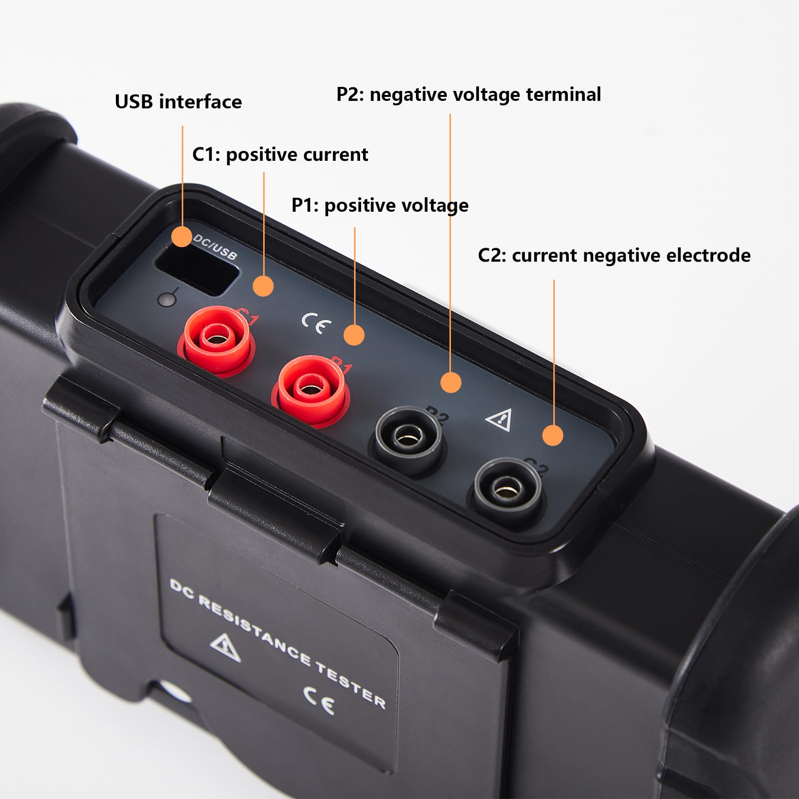 LB620C Digital DC Low Resistance Meter - High Precision Micro Ohmmeter for Equipotential Testing, Motor & Connector Resistance Measurement | Ideal for Electrical Engineering, Industrial Maintenance & Laboratory Use