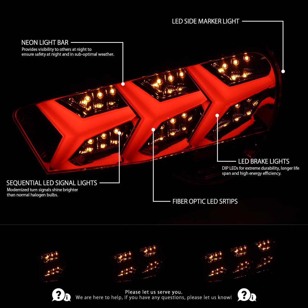 AUTOZENSATION LED Tail Lights for 2013-2016 Scion FR-S & Subaru BRZ - Smoked Sequential Turn Signal Lights Pair (Left+Right) - Upgrade Your Car's Style & Safety for Night Driving & Custom Look