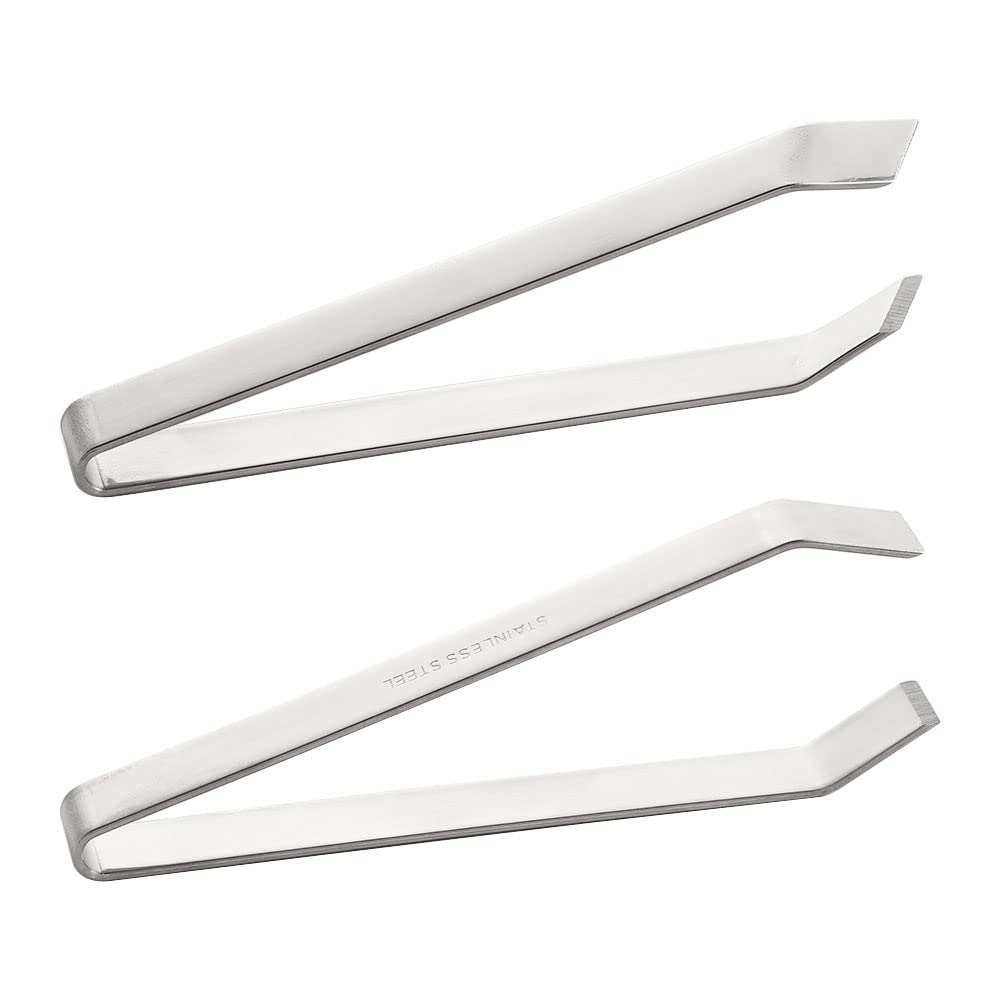Premium Stainless Steel Fish Bone Tweezers - Professional Kitchen Tool Set (2Pcs) for Removing Bones from Fish, Poultry & Meat - Ideal for Home Chefs, Sushi Preparation & Seafood Lovers