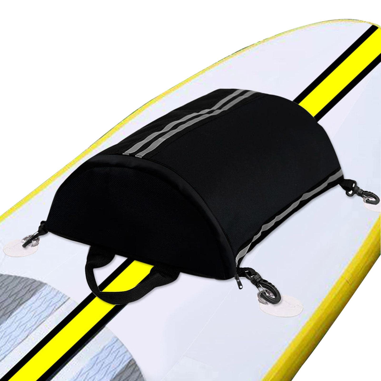 **Waterproof Kayak Deck Bag with Swivel Snap Hooks - Durable Paddle Board Accessories for SUP, Kayaking & Outdoor Adventures | Black**    *(Perfect for Kayaking, Stand-Up Paddleboarding, Fishing & Beach Trips – Keeps Gear Safe & Dry!)*