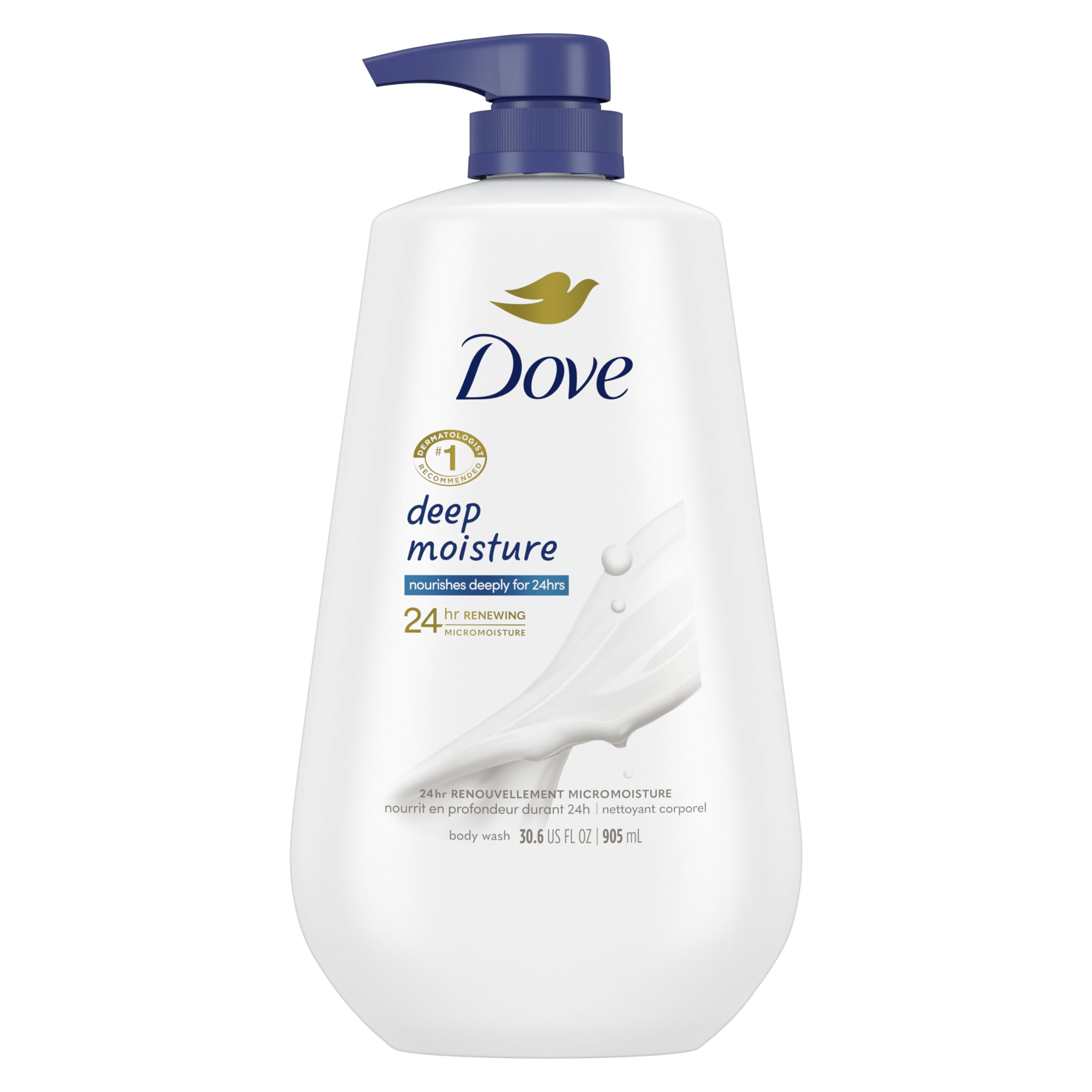 Dove Sensitive Skin Body Wash with Pump - Hypoallergenic & Moisturizing for Dry Skin Care