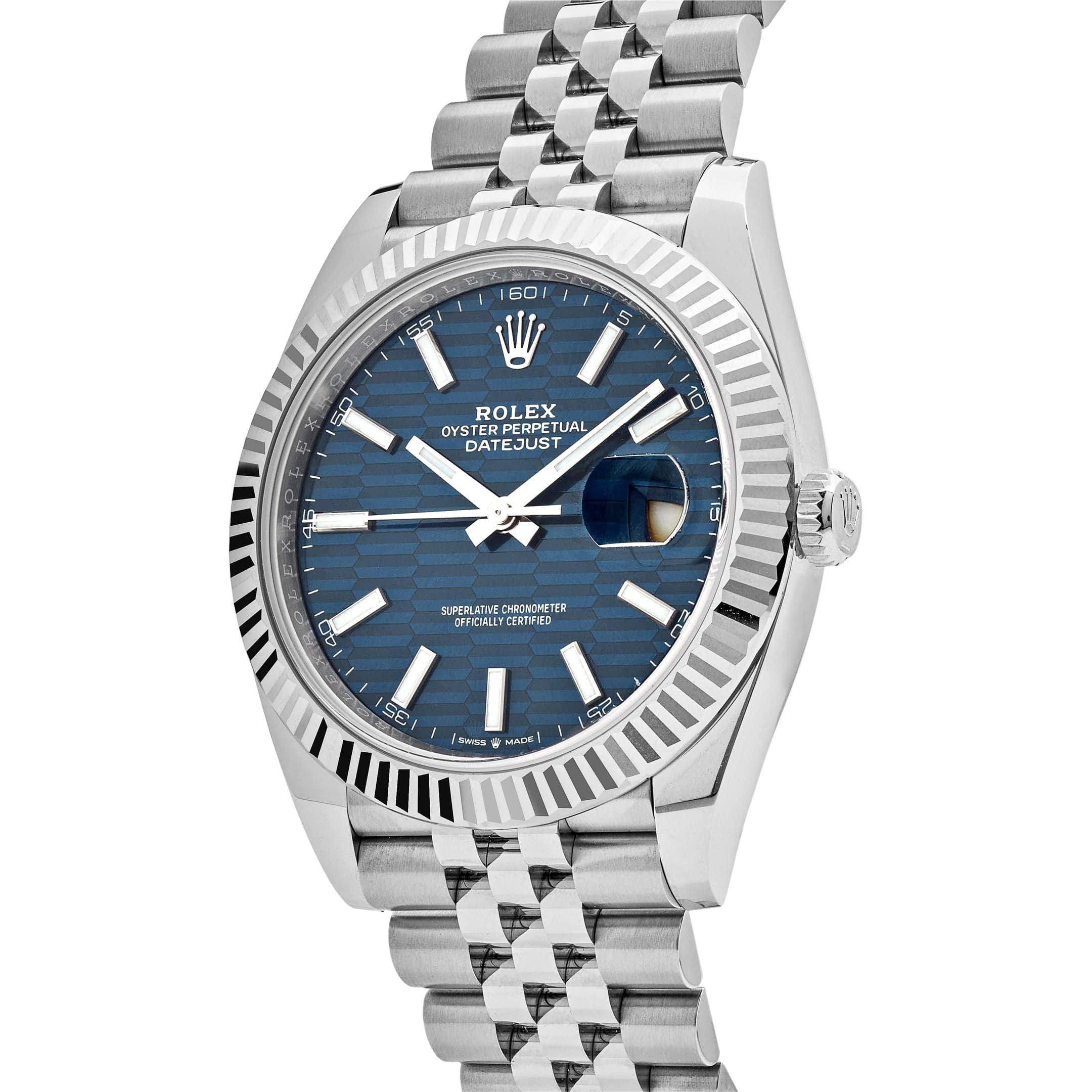 Rolex Datejust 41 126334 Men's Watch - Stainless Steel, Fluted Bezel, Blue Dial, Jubilee Bracelet (2023) - Luxury Dress Watch for Business & Formal Occasions