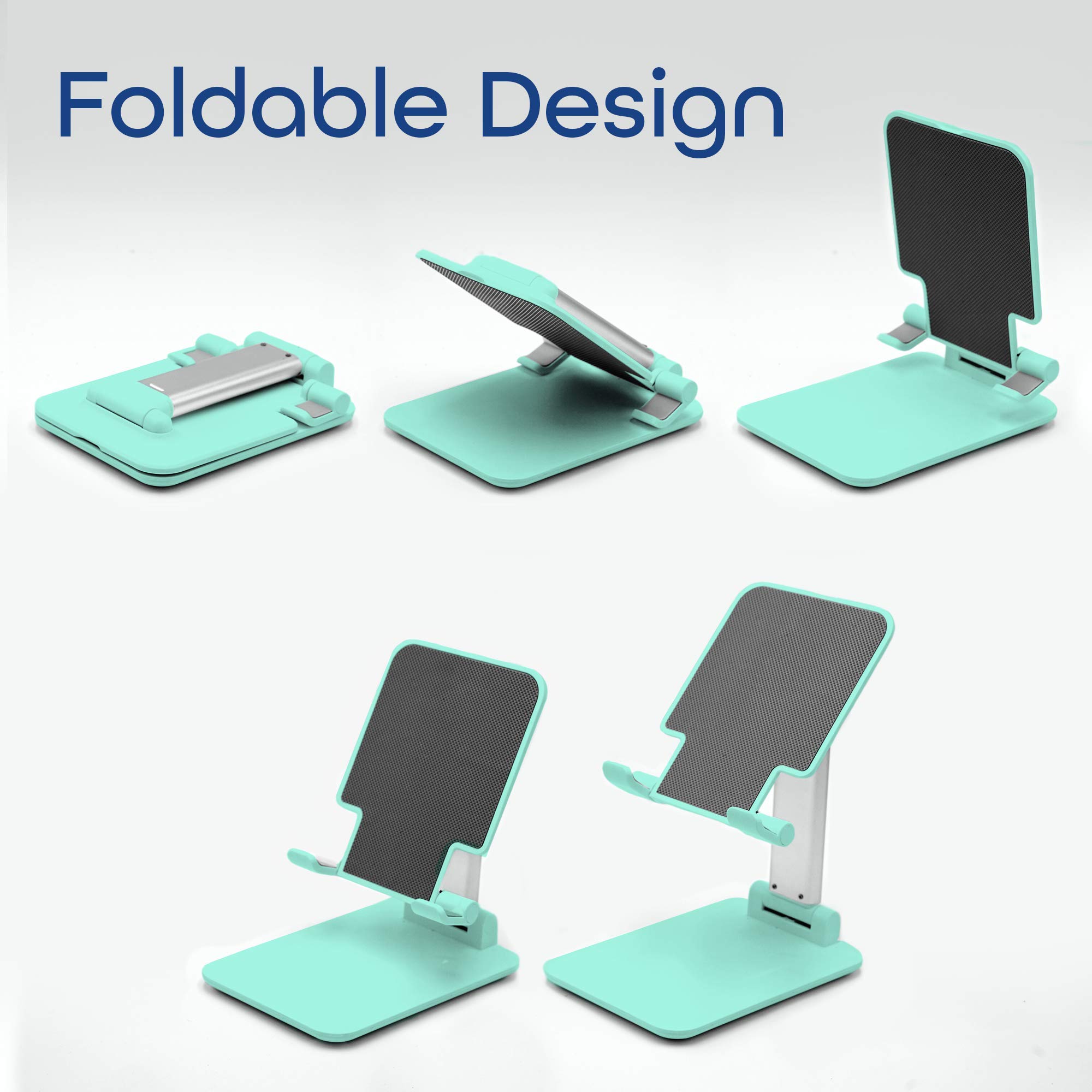 Aduro U-Rise XL Adjustable Tablet Stand Holder - Universal iPad Pro 11/10.5/9.7, Air, Mini 4/3/2, Samsung Galaxy Tab, Nexus & E-Reader Compatible (4-12 Inch) - Turquoise - Perfect for Home Office, Bed, Kitchen & Travel Use