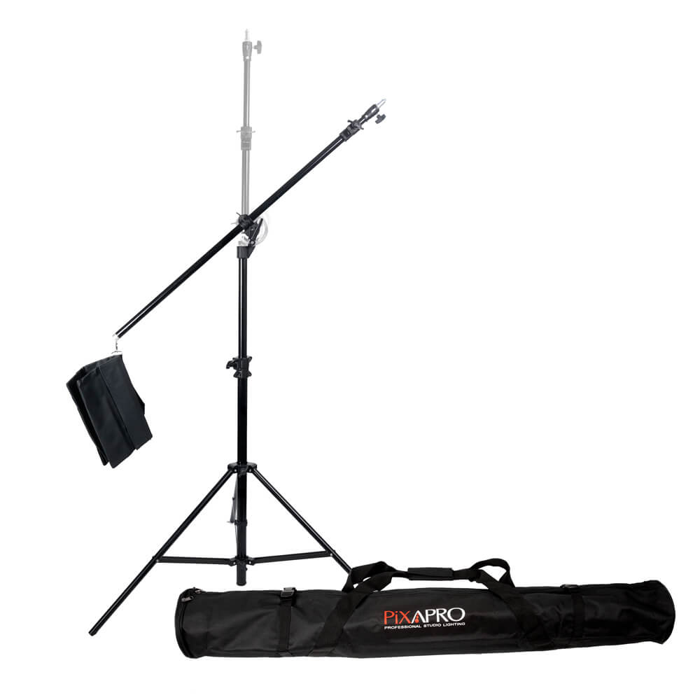 Professional Photography Boom Stand Kit with Heavy Duty Aluminum Stand & Durable Carry Bag - Perfect for Studio, Portrait, and Outdoor Photo Shoots