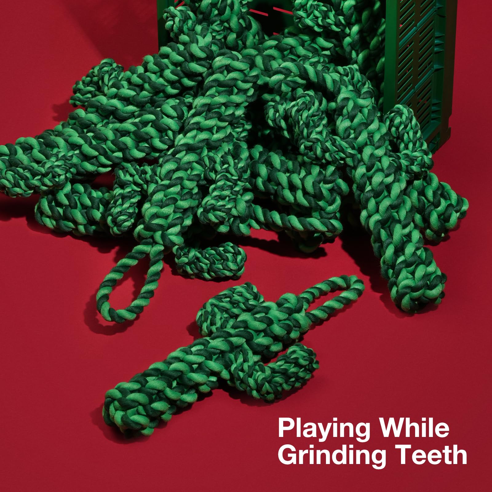 Durable Dog Rope Toys for Large Breed - Heavy Duty Tug of War Chew Toy with Ergonomic Grip | Puppy Training, Teething Relief & Interactive Play | Perfect Christmas Holiday Gift for Dogs (Cactus Design) - Great for Outdoor Play, Indoor Training & Bonding Activities