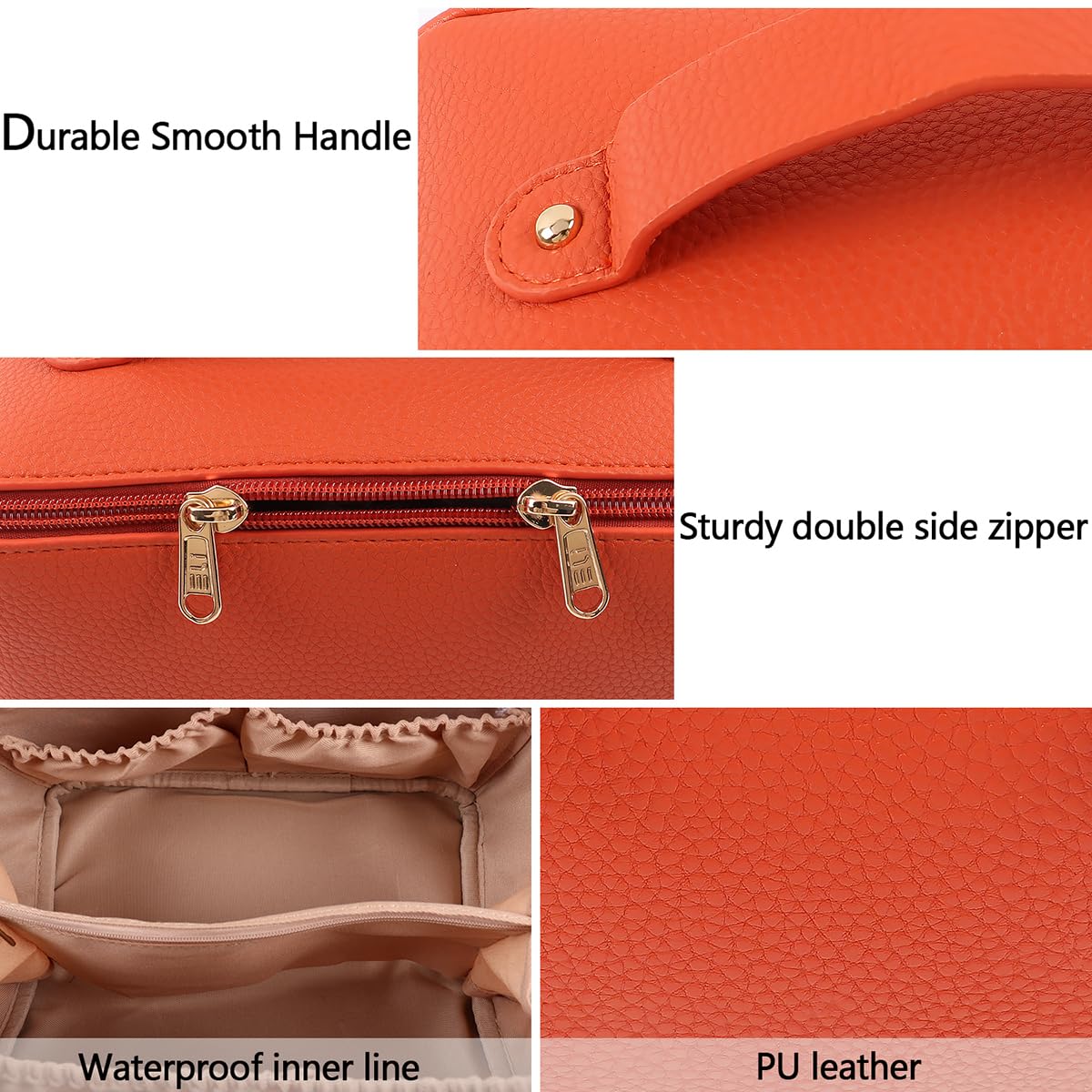 Large Cosmetic Bag with Handle & Zipper - Travel Toiletry Organizer for Women | Perfect for Makeup Storage & Trips