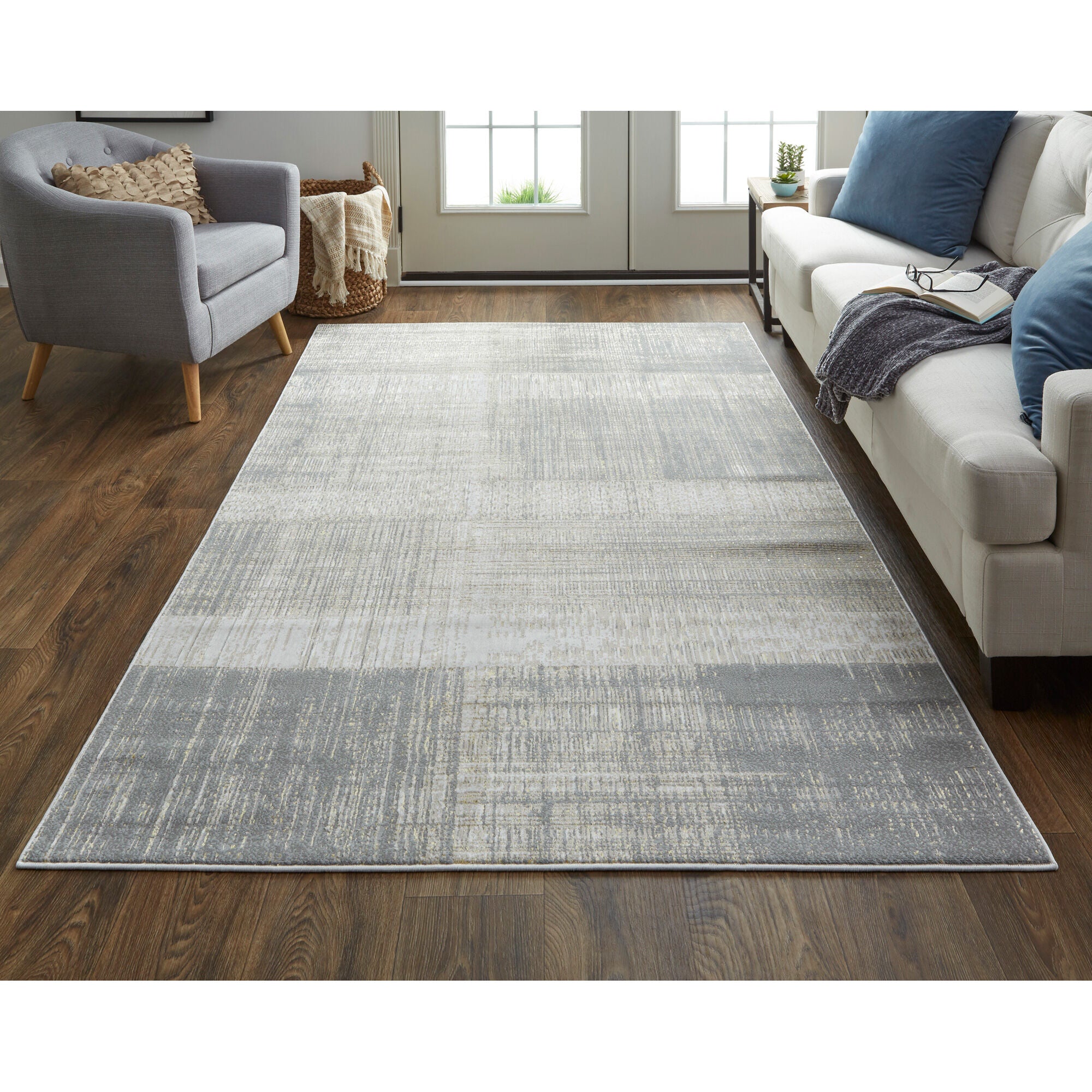 Stylish Aura Tan Area Rug - Soft & Durable for Living Room, Bedroom & Office Decor