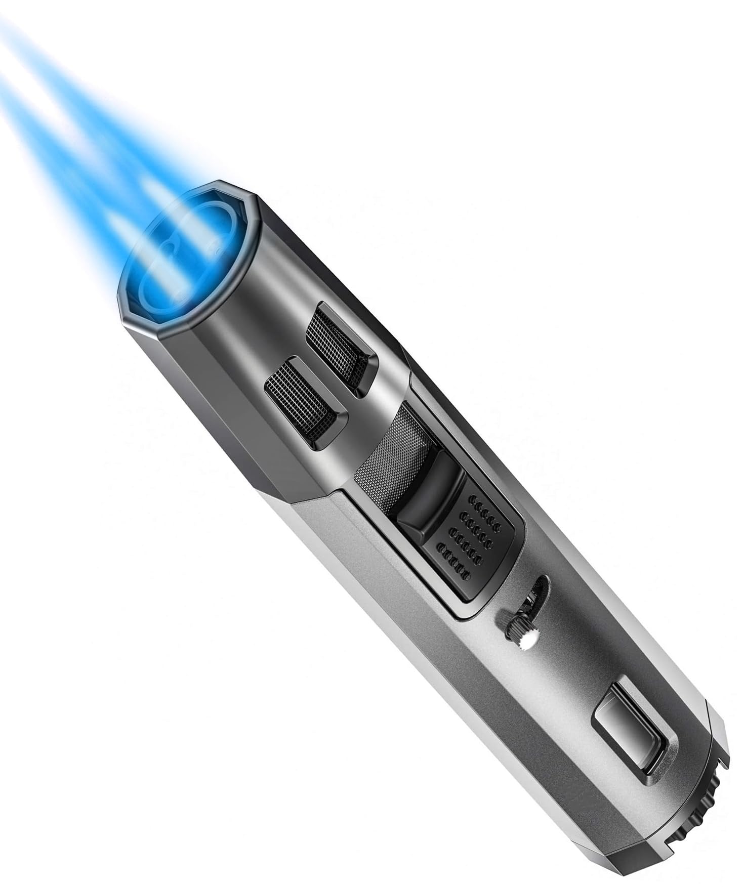 Refillable Jet Flame Torch Lighter - Windproof for Candles, BBQ, Camping