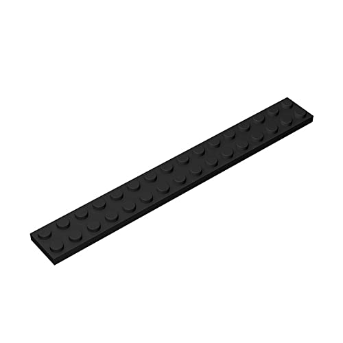 Gobricks GDS-517 2x16 Plate - Compatible with Lego 4282 & Major Brick Brands - 26 Black (080) Building Blocks - 5 PCS - Perfect for DIY Projects, Model Construction & STEM Education Toys