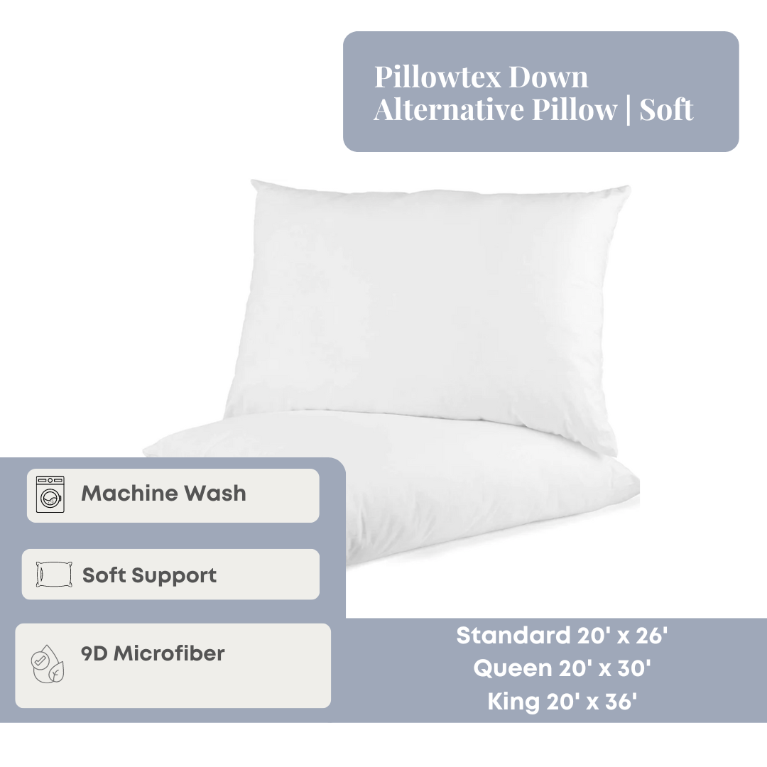 Premium Down Alternative Pillow - Hypoallergenic & Ultra Soft for Side, Back & Stomach Sleepers | Perfect for Bedroom, Guest Room & Travel