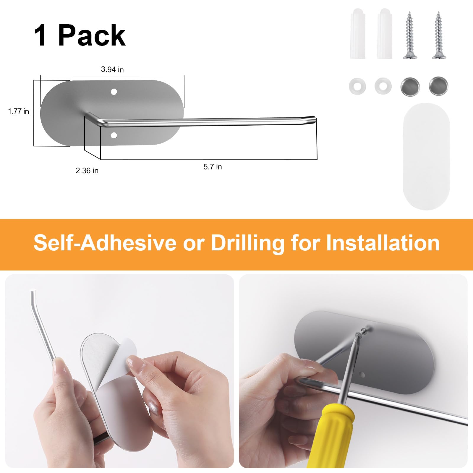 Space Saving Cup Lid Organizer Hook - Self-Adhesive or Drilling Tumbler Lid Storage for Yeti, Stanley & Simple Modern Tumblers - Perfect for Kitchen Cabinet, RV & Office Organization