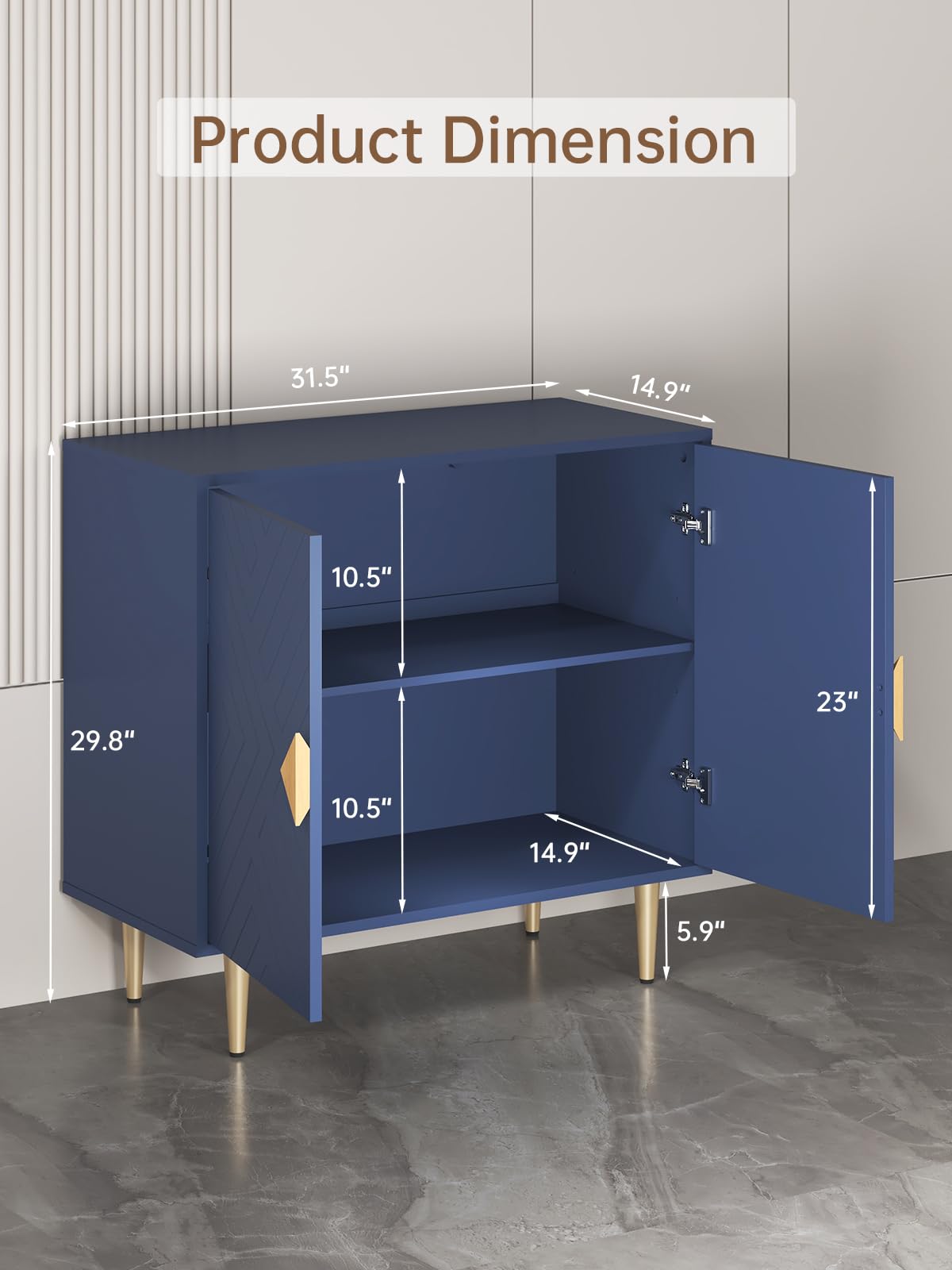 Modern Sideboard Buffet Cabinet 31.5