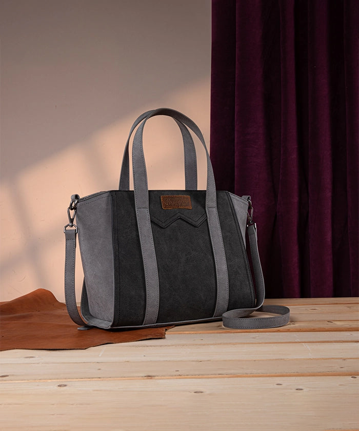Wrangler Color Block Western Tote Bag for Women - Stylish Cowgirl Purse with Multiple Pockets | Perfect for Rodeo, Travel & Everyday Use