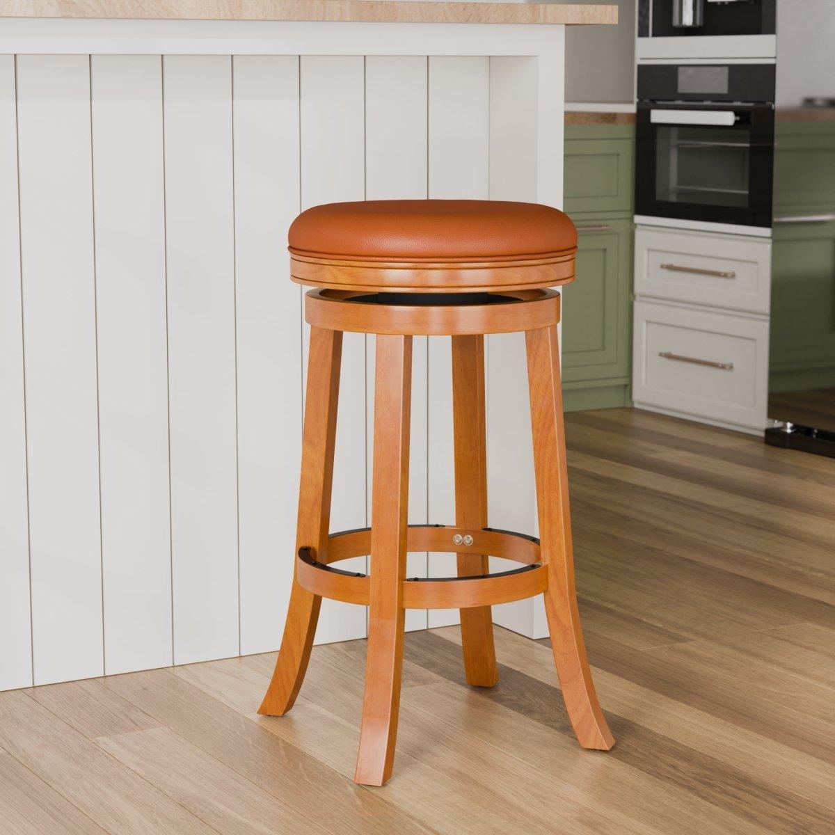 Premium Backless Fabric Swivel Stool - 24