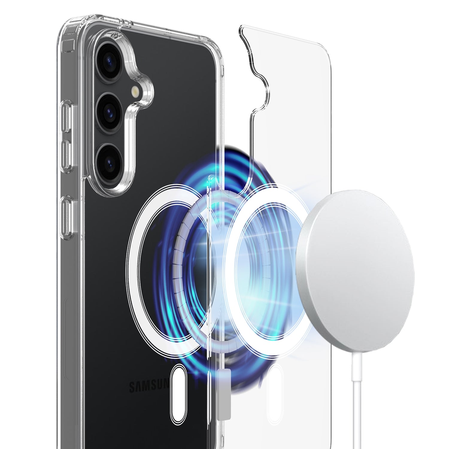 Samsung Galaxy S25 Magsafe Case - Shockproof Protective Cover with Magnetic Ring for Wireless Charging | Perfect for Work, Travel & Everyday Use