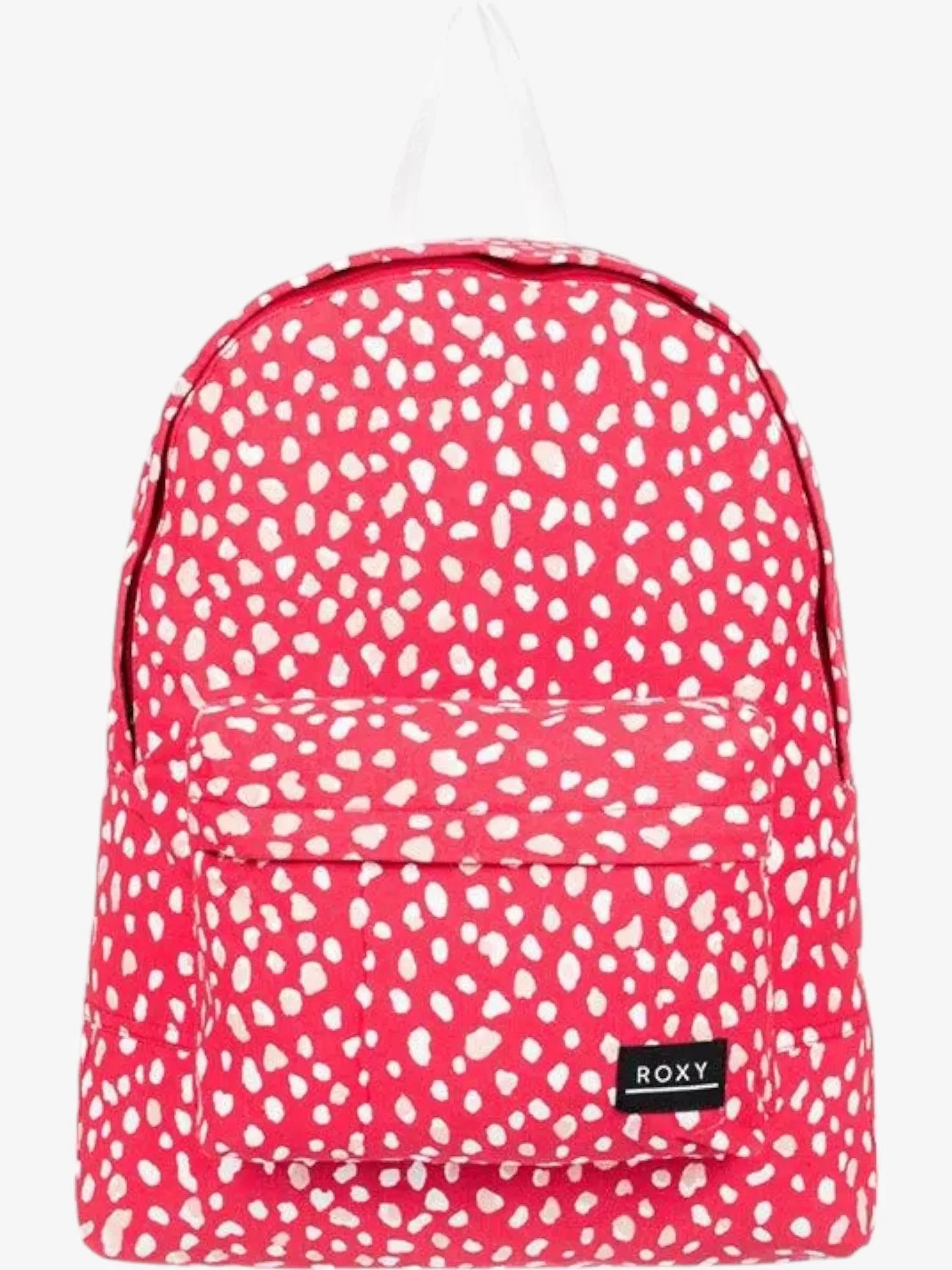 ROXY Sugar Baby Canvas Backpack - Red & White Stylish School Bag for Women & Girls | Perfect for College, Travel & Everyday Use