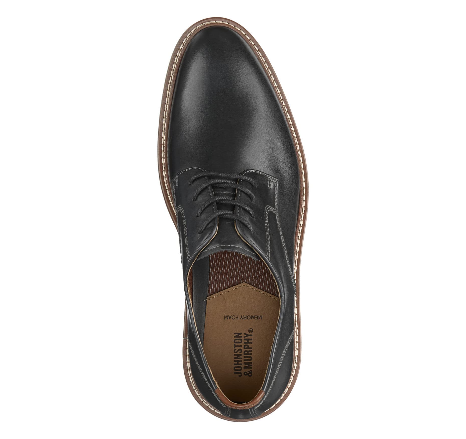 Johnston & Murphy Upton Plain Toe Men's Dress Shoes - Comfortable Leather Business Casual Shoes for Work & Office | Perfect for Business Meetings, Weddings & Formal Occasions