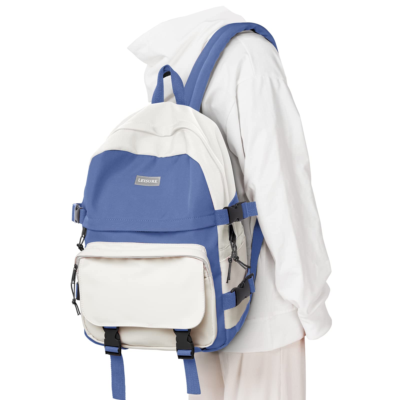 **Weradar Cute Waterproof College Backpack for Women & Men - Lightweight Travel Rucksack, School Backpack for Teens, High School Bag for Boys & Girls - Perfect for School, Travel & Daily Use (Blue)**