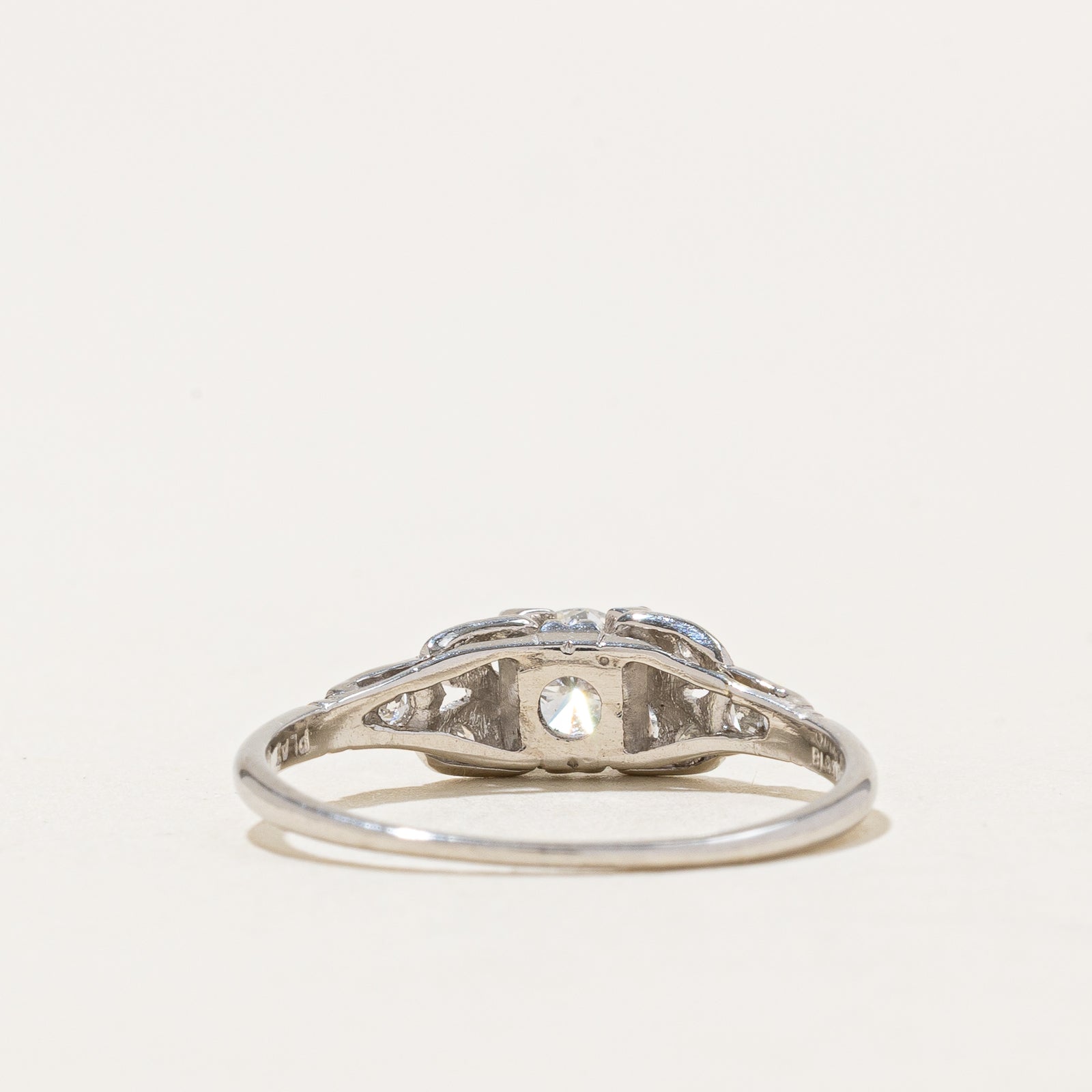 Platinum Diamond Engagement Ring for Women - 0.43 Carat Total Weight (CTW) - Size 7.5 - Perfect Proposal, Wedding & Anniversary Gift Idea