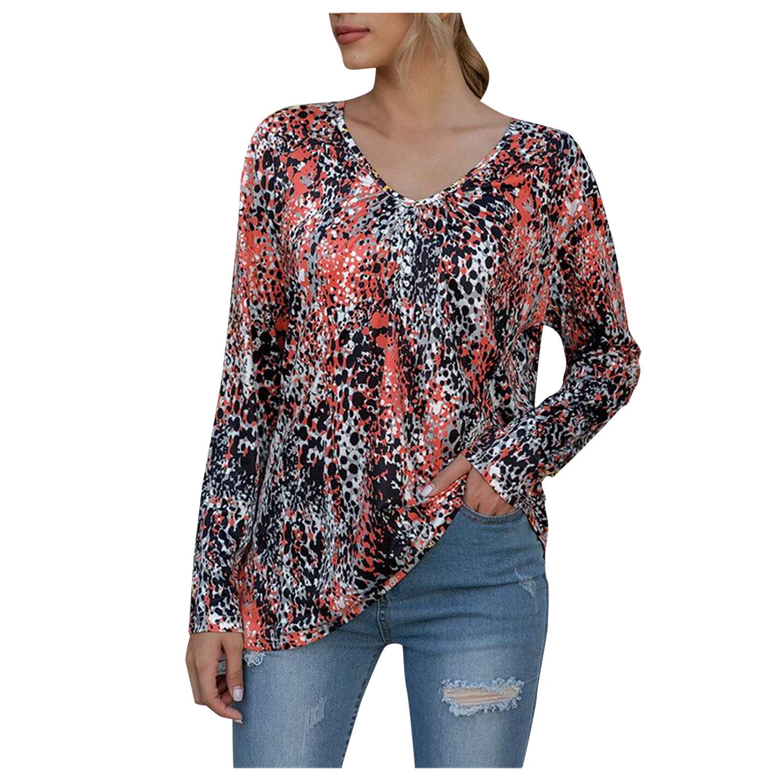 Women's Long Sleeve Casual Shirts - Plus Size Fall Pullover Tops & Classic Blouses | Perfect for Work, Layering & Autumn Outfits
