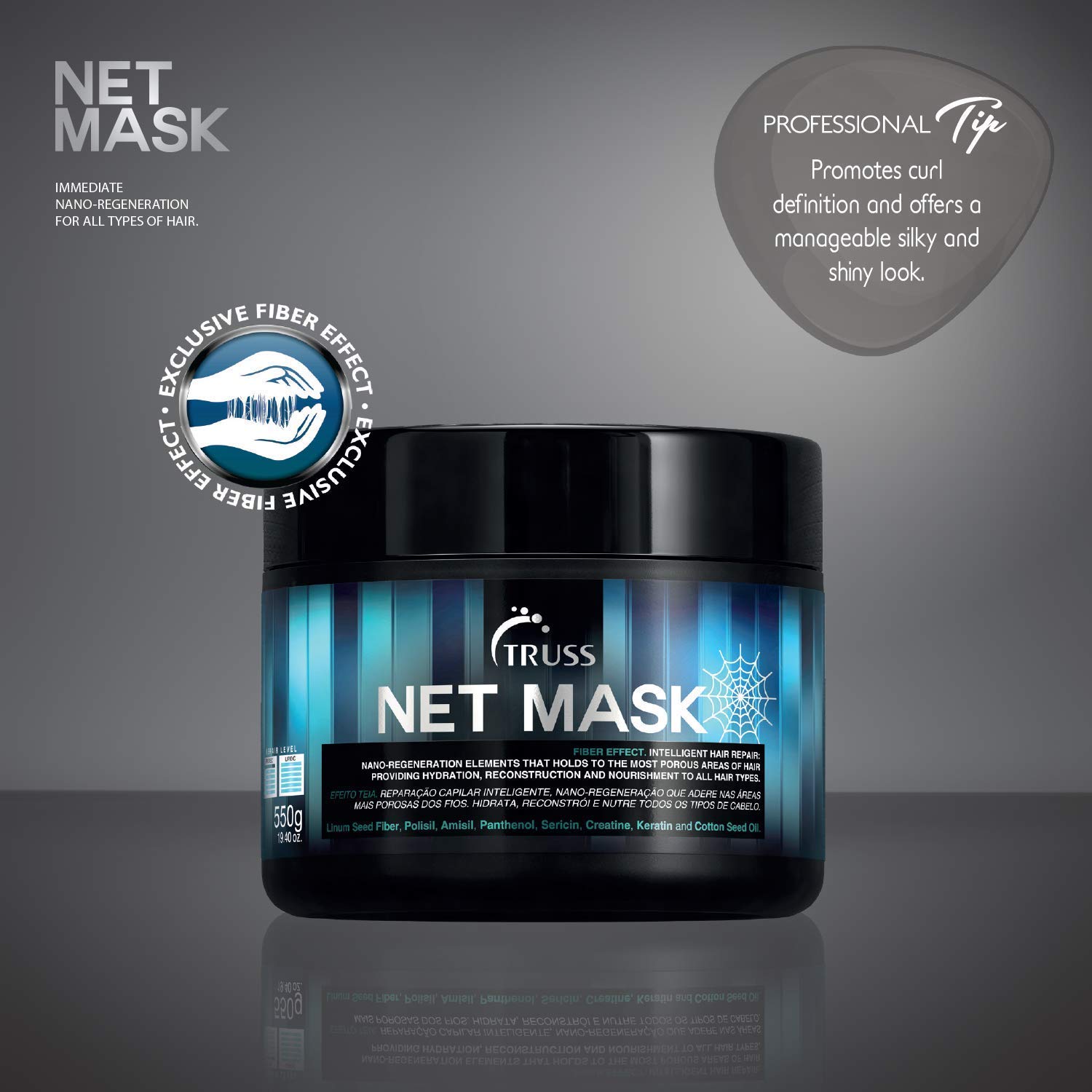 TRUSS Net Mask Hair Mask Bundle with Blonde Shampoo - Deep Conditioning Treatment for Damaged Hair, Salon-Quality Hair Care at Home, Perfect for Color-Treated & Bleached Hair