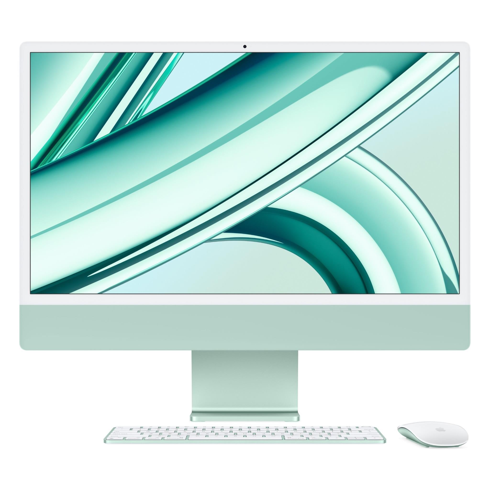 Apple iMac 24-inch (2023) with Retina 4.5K Display, M3 Chip, 10-Core GPU, 256GB SSD - Green | All-in-One Desktop Computer for Home Office, Graphic Design & Creative Work