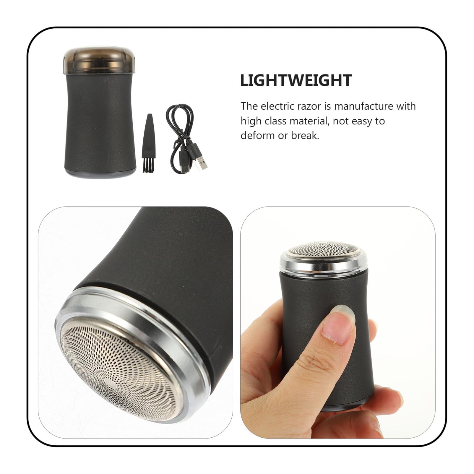 USB Rechargeable Electric Shaver for Men - 3D Floating Head Waterproof Mini Razor - Perfect for Travel, Gym & Daily Shaving
