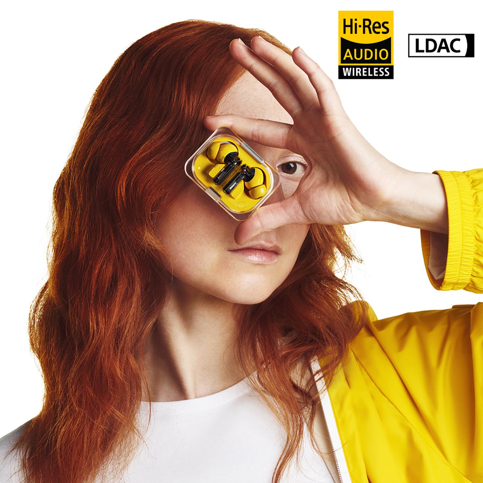 Nothing Ear (a) Wireless Bluetooth Earbuds with ChatGPT Integration - 45dB Hybrid Active Noise Cancelling, Hi-Res Audio, 6 Mics, 42.5H Playtime, Dual Connect - Perfect for Workouts, Commuting & Travel (Yellow)