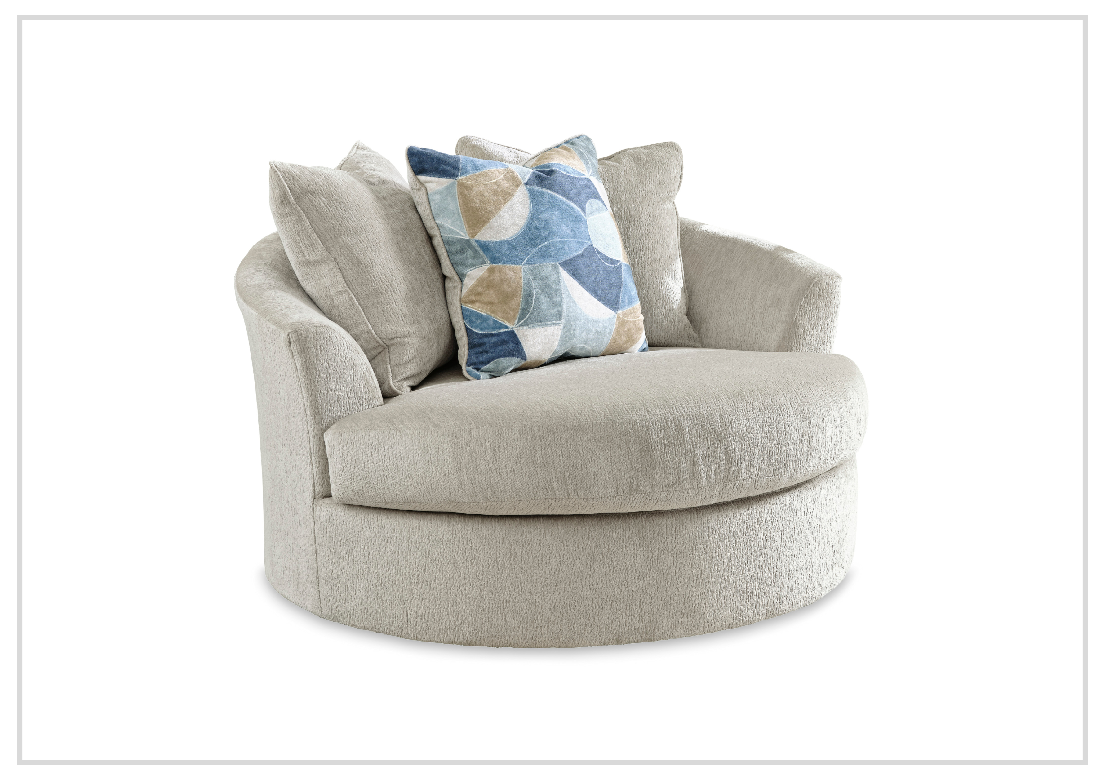 Gio Italia Home Maven Swivel Accent Chair - Modern Living Room Furniture with 360° Rotation, 2 Color Options (Gray & Beige) - Perfect for Small Spaces, Reading Nooks & Home Offices