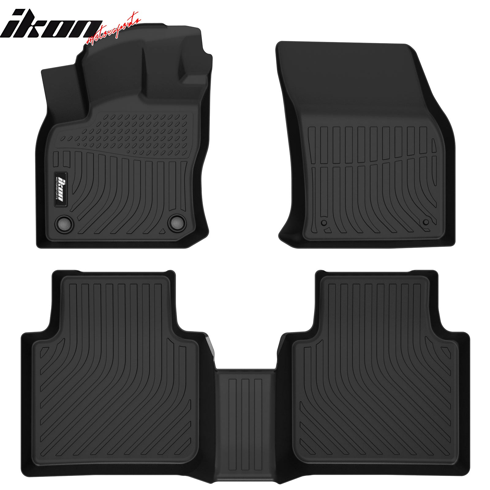 Custom Fit 3D All-Weather Floor Mats for 2018-2024 Volkswagen VW Tiguan 5 Seater - Black TPE Thermoplastic Elastomer Car Floor Liners - Perfect for Winter Snow, Mud & Rain Protection - Ideal for Family Road Trips & Daily Commutes