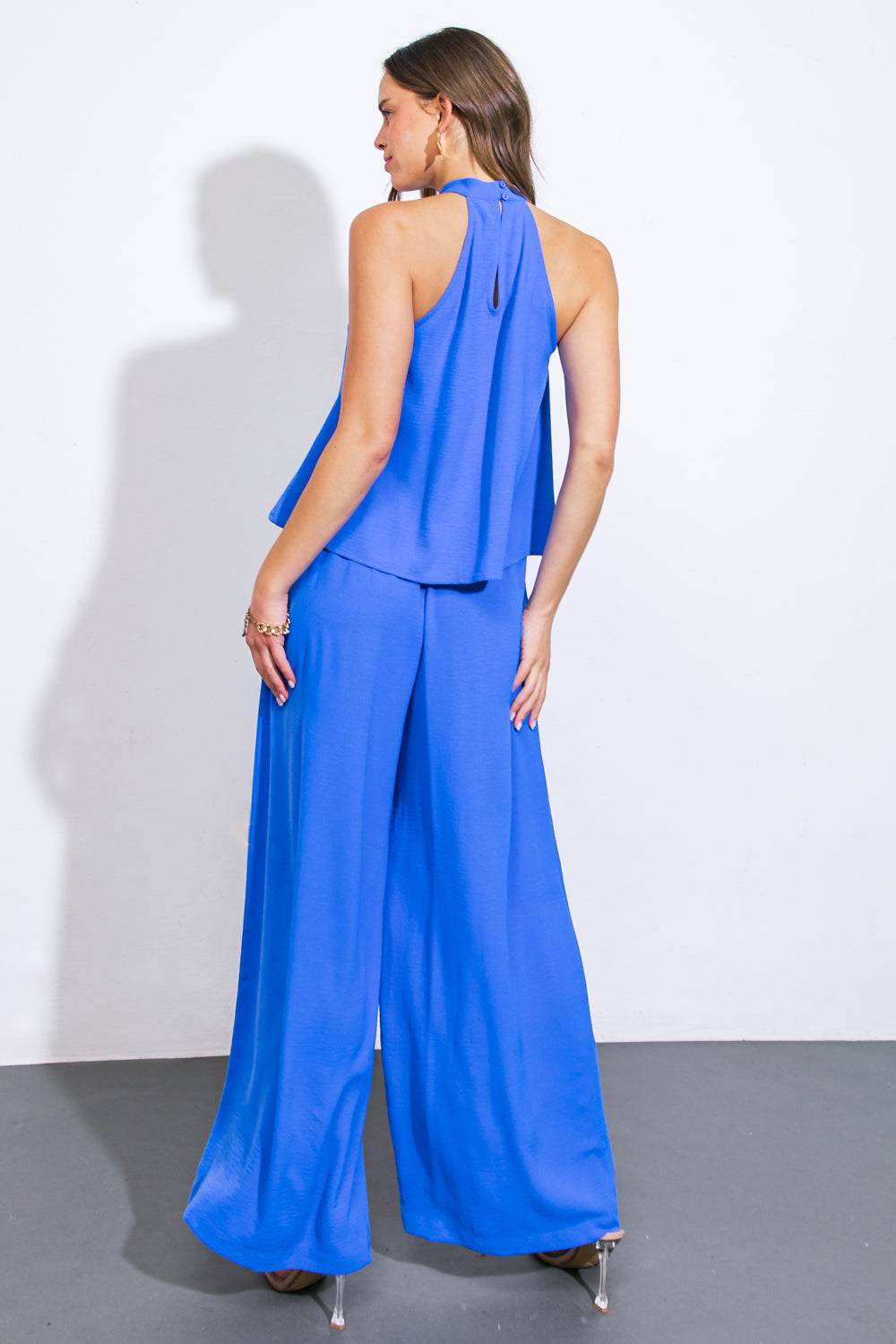 ALWAYS BE AROUND Woven Top and Pant Set for Women - Comfortable Casual Outfit for Work, Travel & Everyday Wear