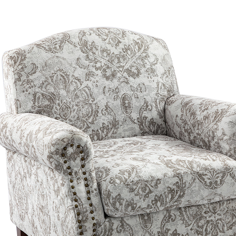 Matteo Upholstered Armchair with Nailhead Trim - Modern Accent Chair for Living Room, Bedroom & Office - Comfortable Lounge Chair with Stylish Nailhead Detailing