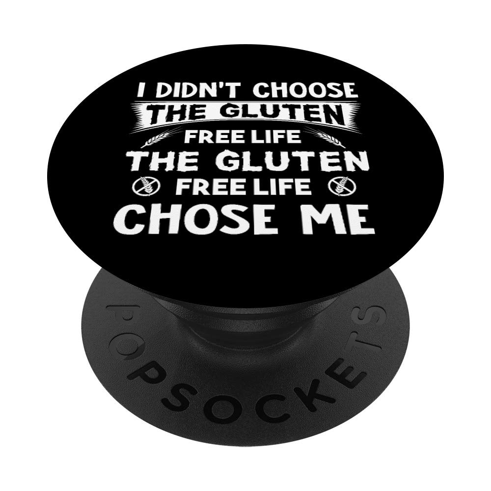 Funny Gluten Free Quote PopSocket - Interchangeable PopGrip for Phones | Celiac Awareness, Dietary Humor | Perfect for Gluten-Free Friends & Foodies
