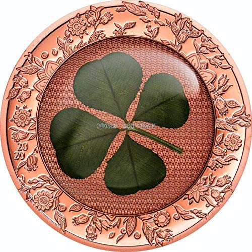 2019 PW Four Leaf Clover 1 oz Rose Gold Plated Silver Coin $5 PR-70 PCGS Certified - Lucky Charm Gift for St. Patrick's Day & Collectors