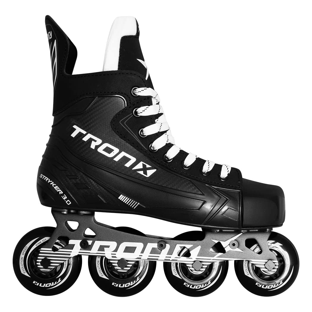 TronX Stryker 3.0 Inline Hockey Skates for Adults, Youth & Kids - Lightweight Roller Skates for Street & Rink Hockey - Perfect for Training, Games & Recreational Skating