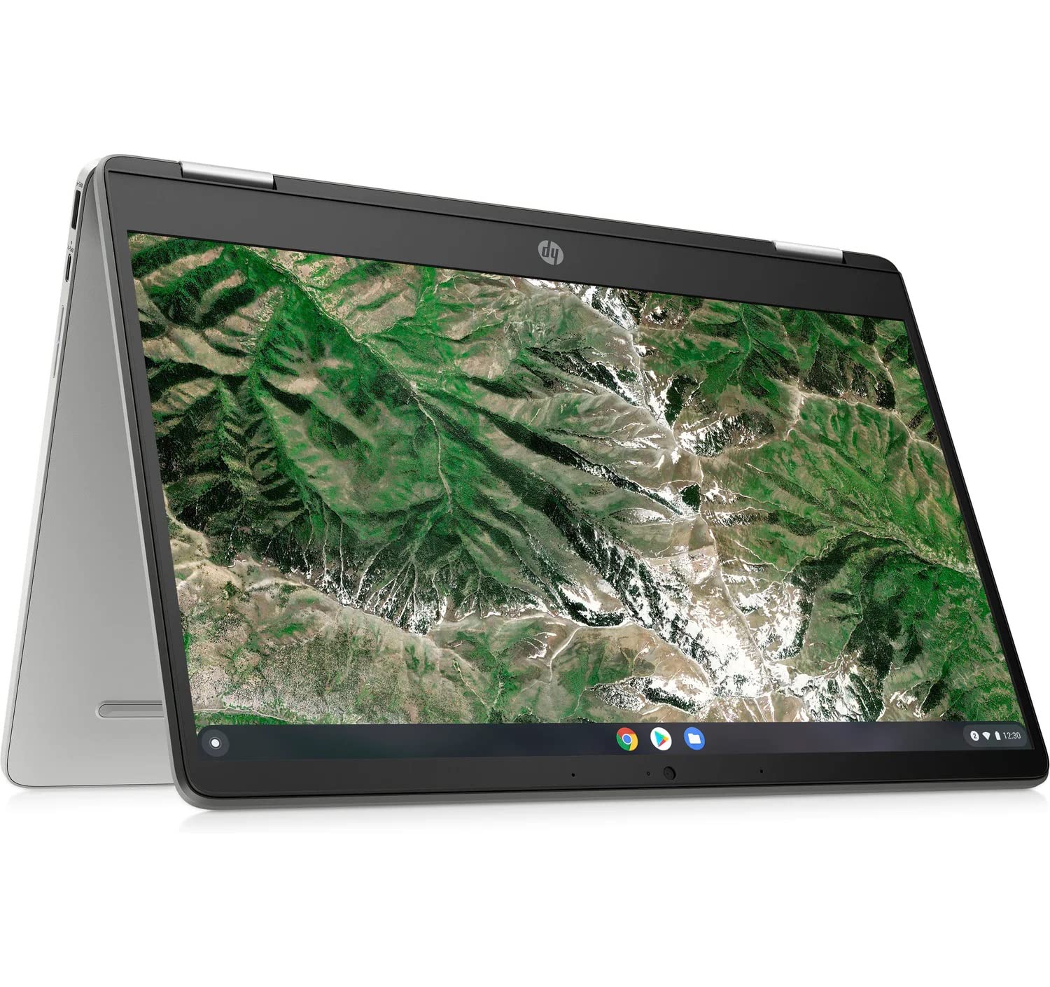 HP Chromebook x360 14-inch HD Touchscreen 2-in-1 Laptop - Intel Celeron N4020, 4GB RAM, 64GB eMMC, USB-C, Wi-Fi, Webcam - Chrome OS (Renewed) Silver 14a-ca0036tg | Perfect for Students, Remote Work & Light Computing
