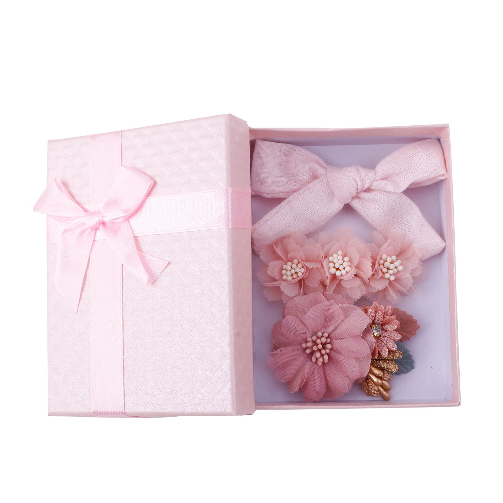 Floral Hair Clips Set - 3pcs Flower Bow Hair Accessories for Baby Girls, Toddlers & Teens | Alligator Clips with Boutique Lining | Perfect for Parties, School & Photo Shoots | by mligril