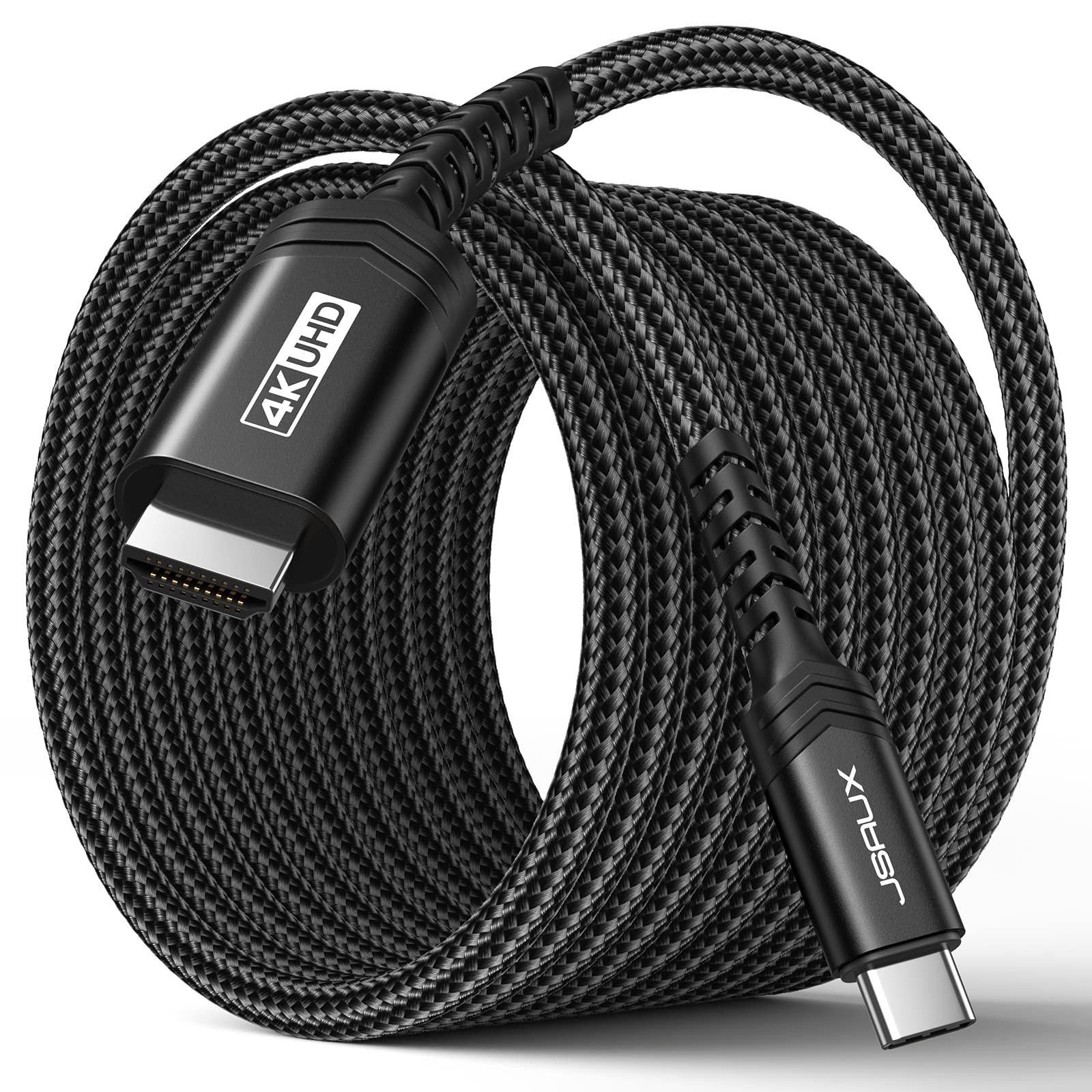 JSAUX USB C to HDMI Cable 3.3ft - 4K@60Hz USB 3.1 Type-C to HDMI 2.0 Adapter | Compatible with MacBook Pro/Air, iPad Pro, iMac, iPhone 16 Series, Galaxy S8-S24 | Perfect for Home Theater, Office Presentations & Gaming
